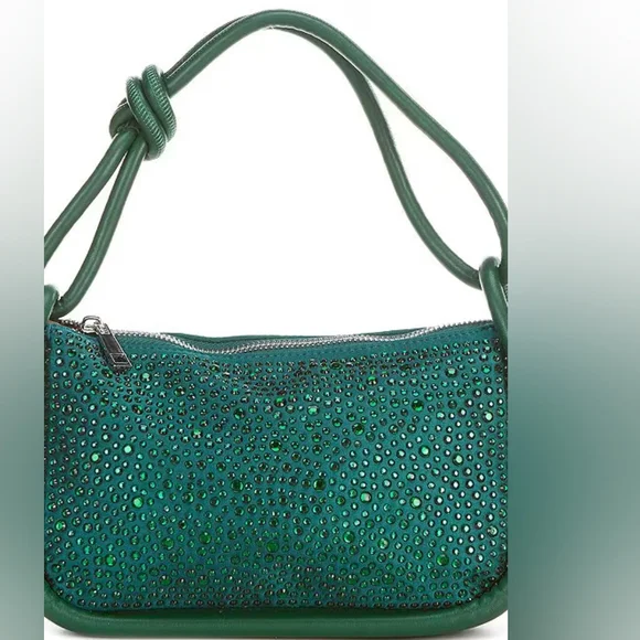 NWT JULES KAE BECCA CRYSTAL SHOULDER BAG, EMERALD - Picture 2 of 10